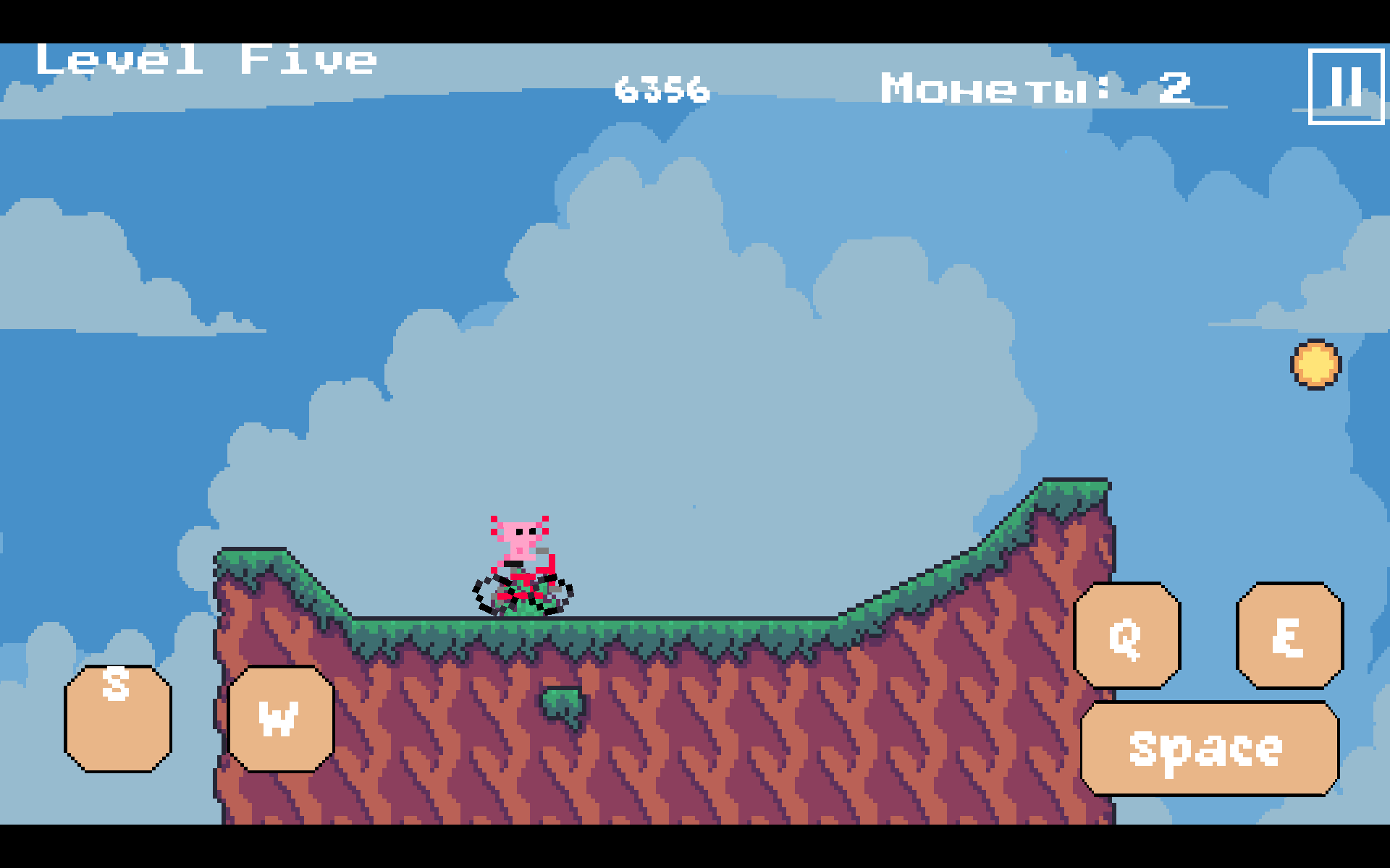 Screenshot of Peppa Pig: Hardcore Bike Platformer